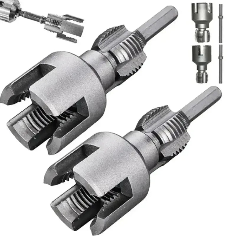 Pipe Thread Cutting Tool – Internal & External PVC Threader Kit Pipe Threading Tool Zpaxo