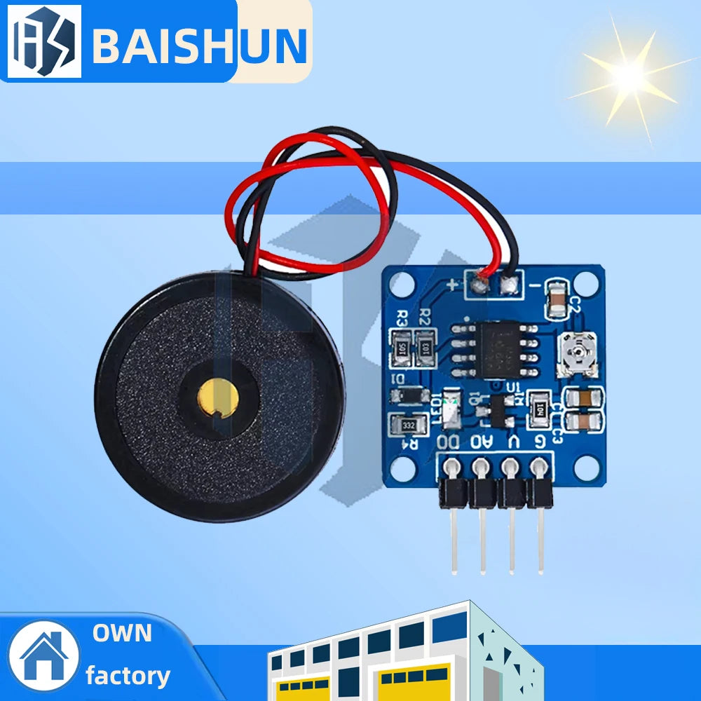 5V Piezoelectric Vibration Sensor Module TTL Level Output Switch Zpaxo 10PCS