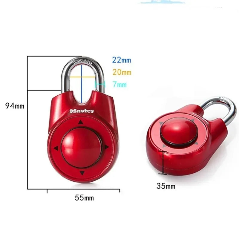 Master Keyless Lock Portable Combination Directional Password Padlock