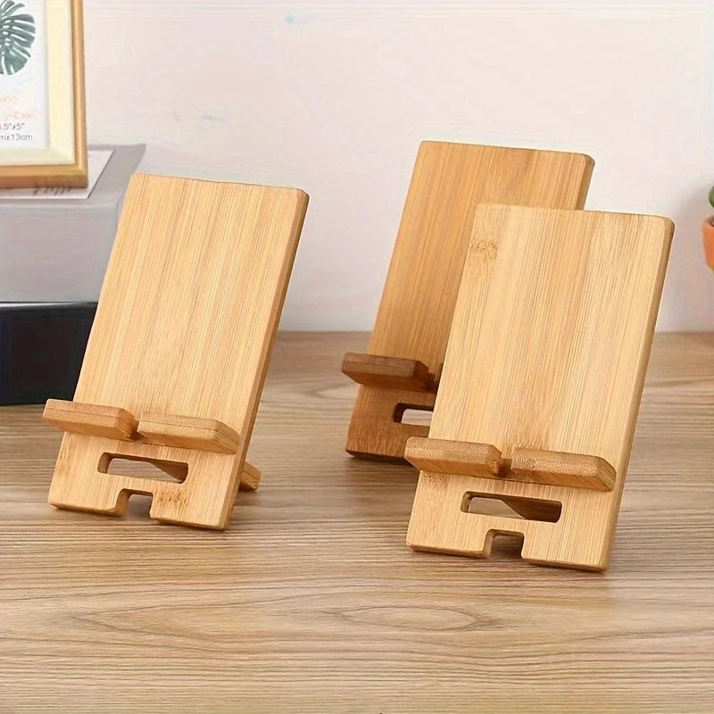 Solid Wood Phone & Tablet Stand – Elegant Multi-Use Desk Stand Wooden Phone Stand Zpaxo