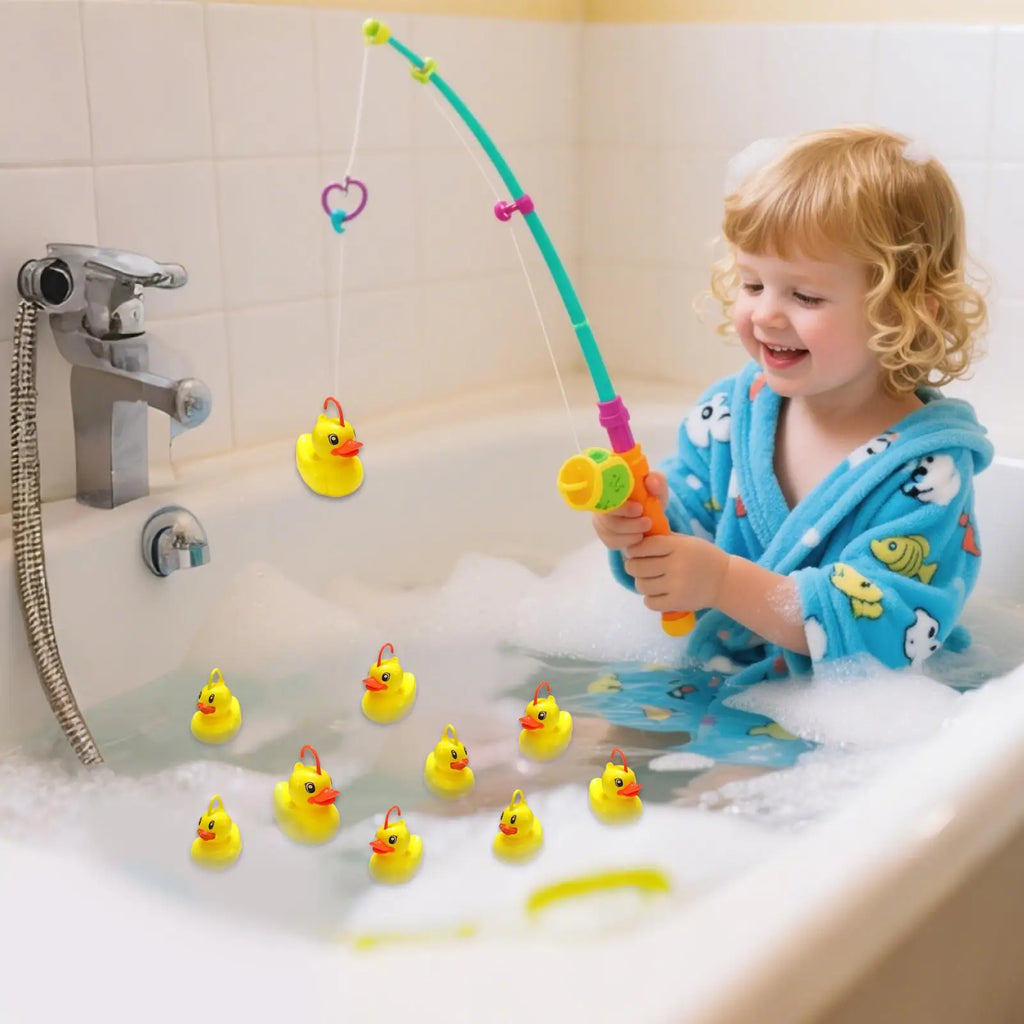 Duck Fishing Game Fishing Toy Interactive Duck Catching for Backyard Pool Bath Pond Lake Beach Outdoor Fun Play Activity Zpaxo