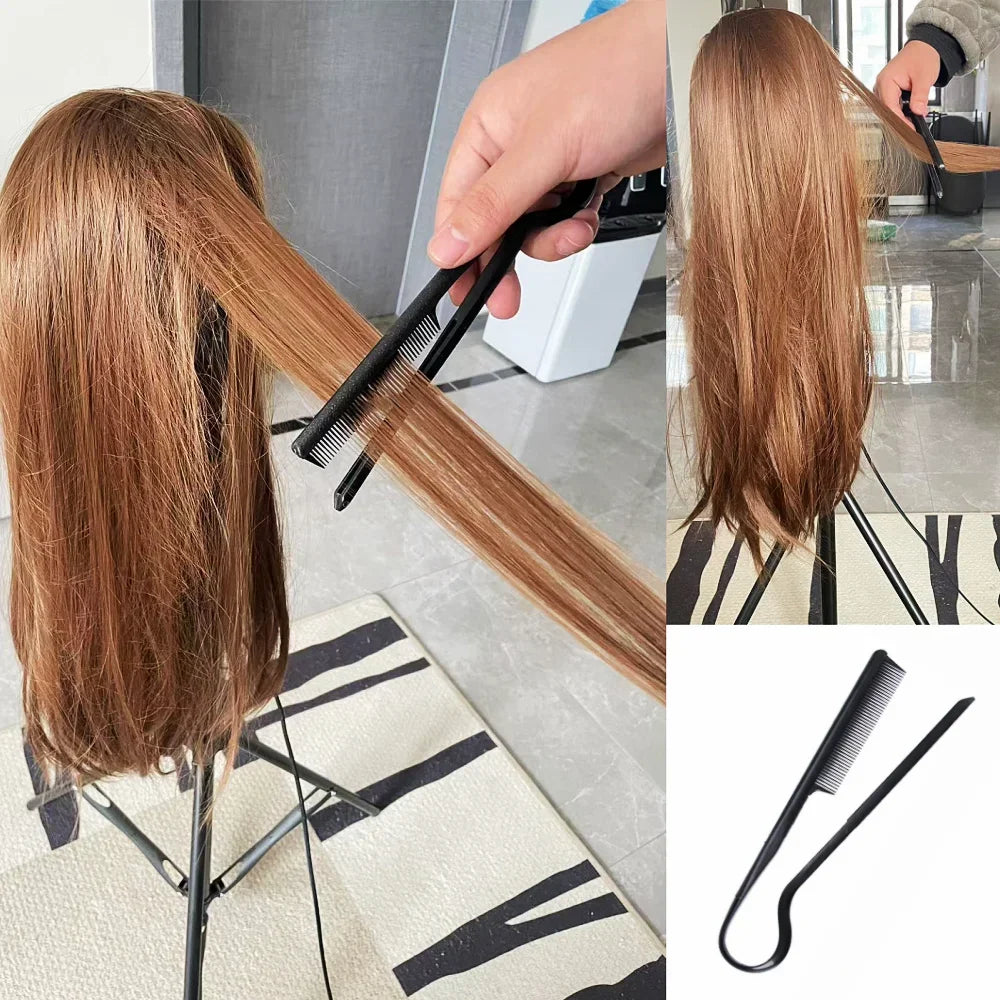 Hairdressing V-comb Messy Hair Finishing Straightening Splint Comb
