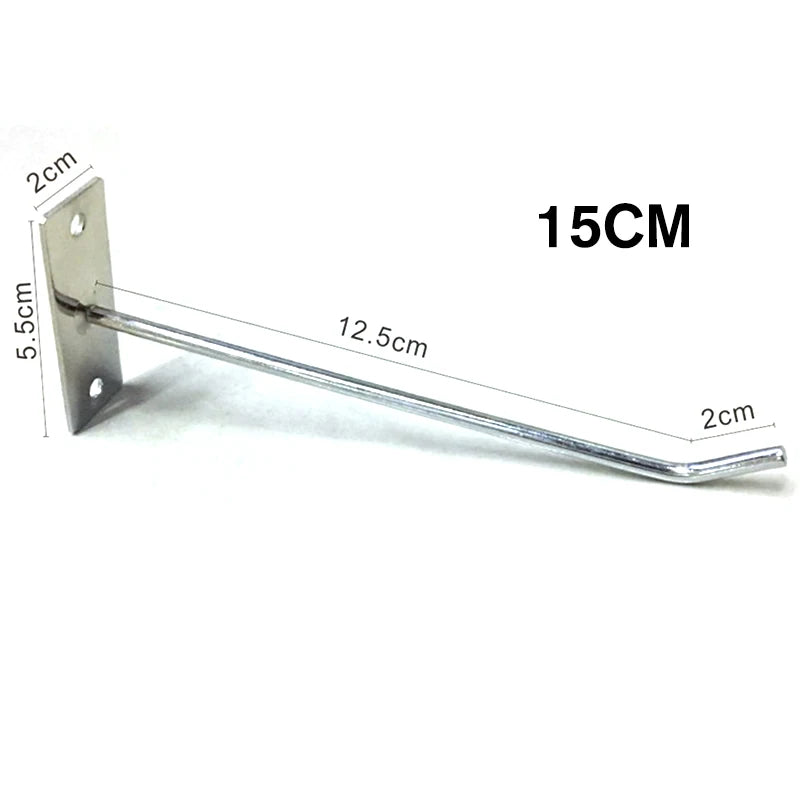 Hole Board Hook Steel Oblique Hanger Shelf Hardware Tool Wall Mounted