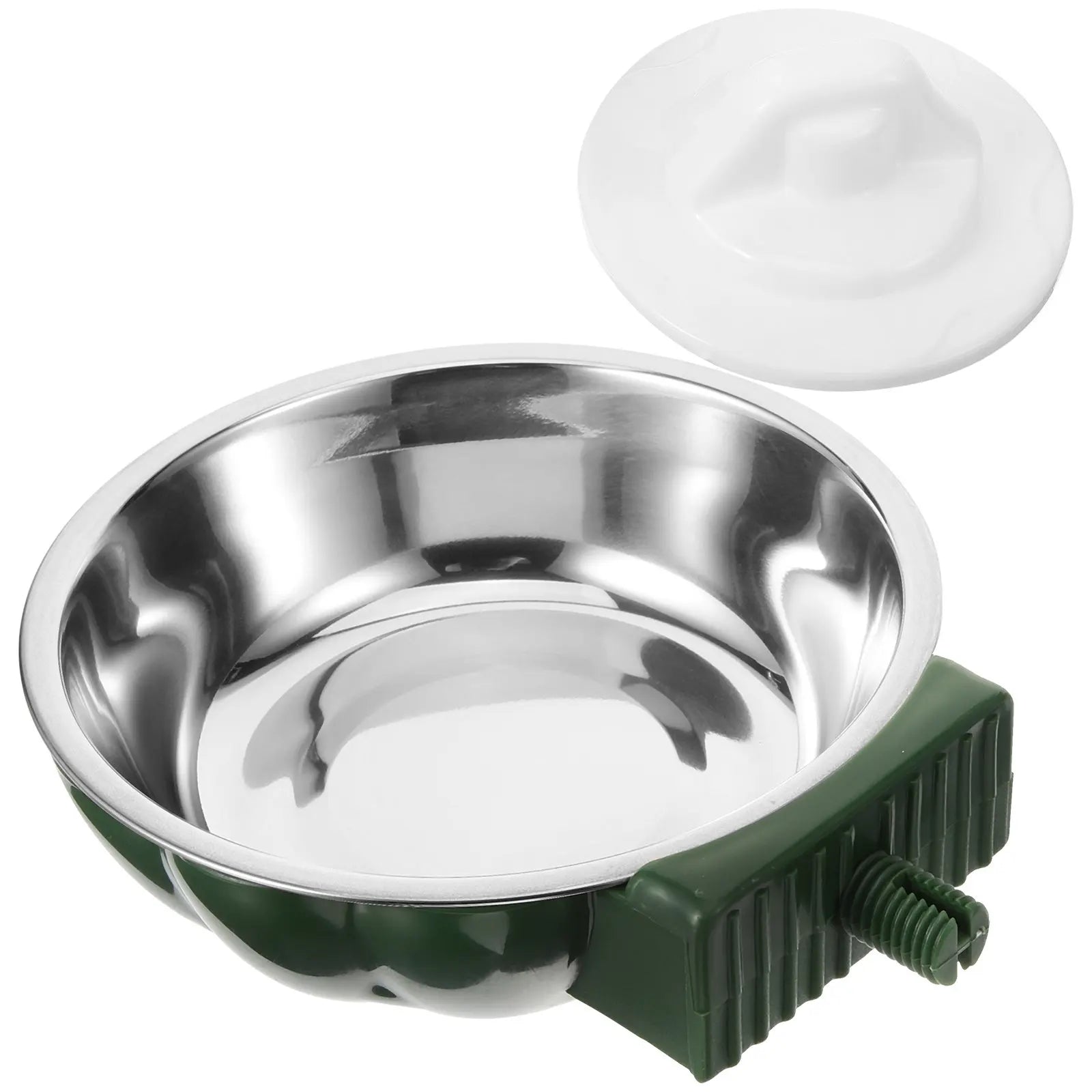 Hanging Pet Bowl Stainless Steel Attached Cage Feeding Stable