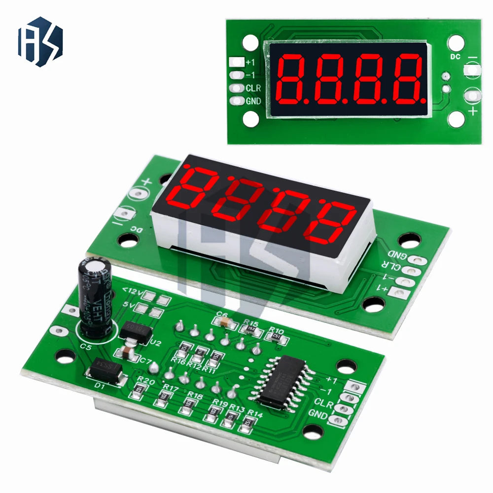 Digital Counter Module 0-9999 Range DC 4-25V LED Low-level Switching Zpaxo