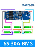 6S 10A 20A 30A 22 2V Li-ion Lithium 18650 Charge Protection Board Zpaxo 6S 30A BMS 5PCS
