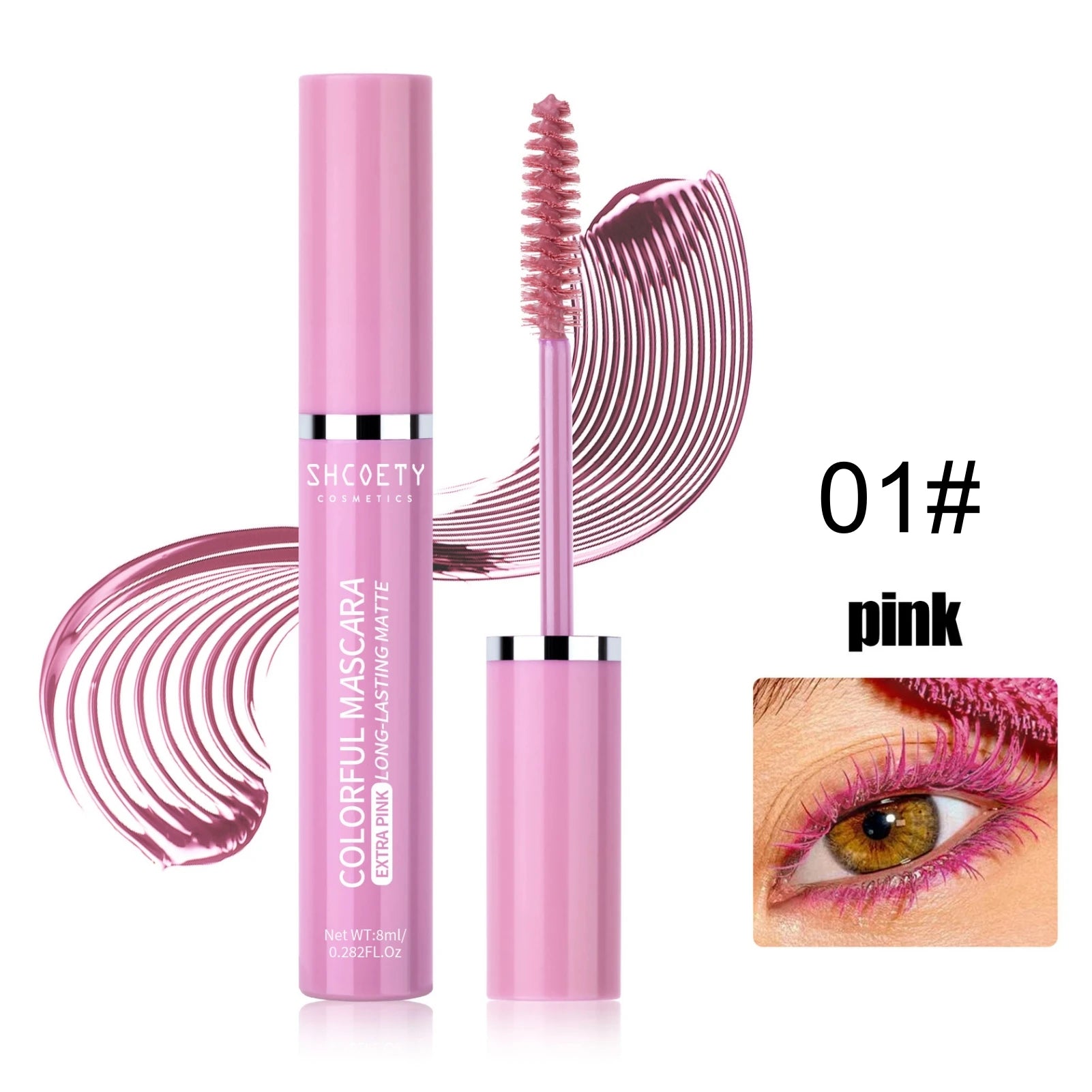 1PC Natural Curly Mascara-Color, Long-lasting, Smudge-proof, Eyelashes Curled and Thick, Suitable for Festivals and Stage Makeup Zpaxo 01