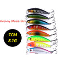 Minnow Fishing Lures 7cm 8.1g – Biomimetic Hard Bait Set Minnow Fishing Lure Zpaxo MI012 5pcs Random Colors