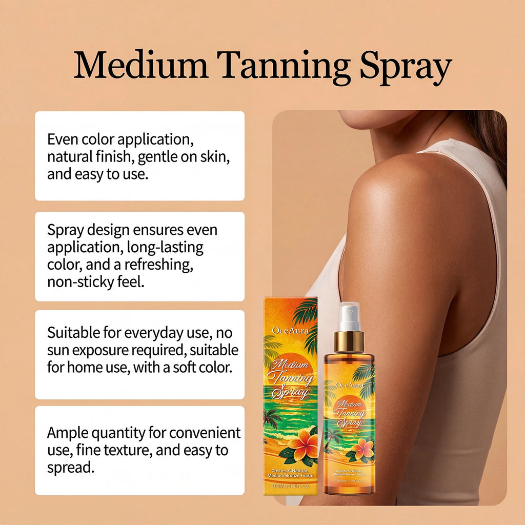 OceAura Self Tanning Spray – Sunless Tanner for Body & Face Self Tanning Spray Zpaxo