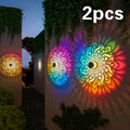 Solar-powered Mandala Metal Hollow Outdoor Wall Lamp Garden Solar