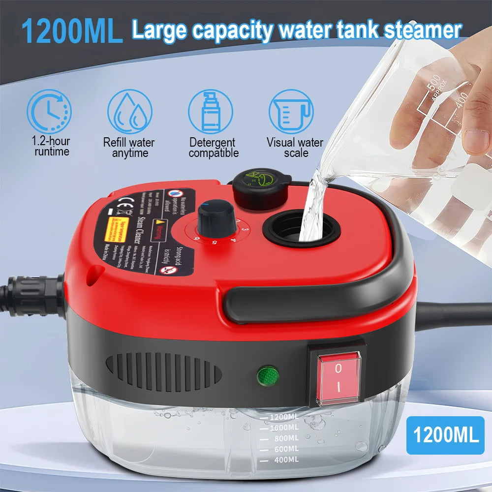 Portable Handheld High Pressure Steam Cleaner Household Multifunctional Steam Cleaning Machine Kitchen Hood Air Conditioner Car Zpaxo