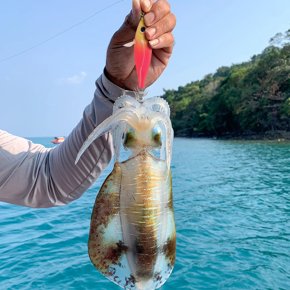 Lifelike Squid Hook Double Glowing Octopus Bait Fishing Tackles Glow