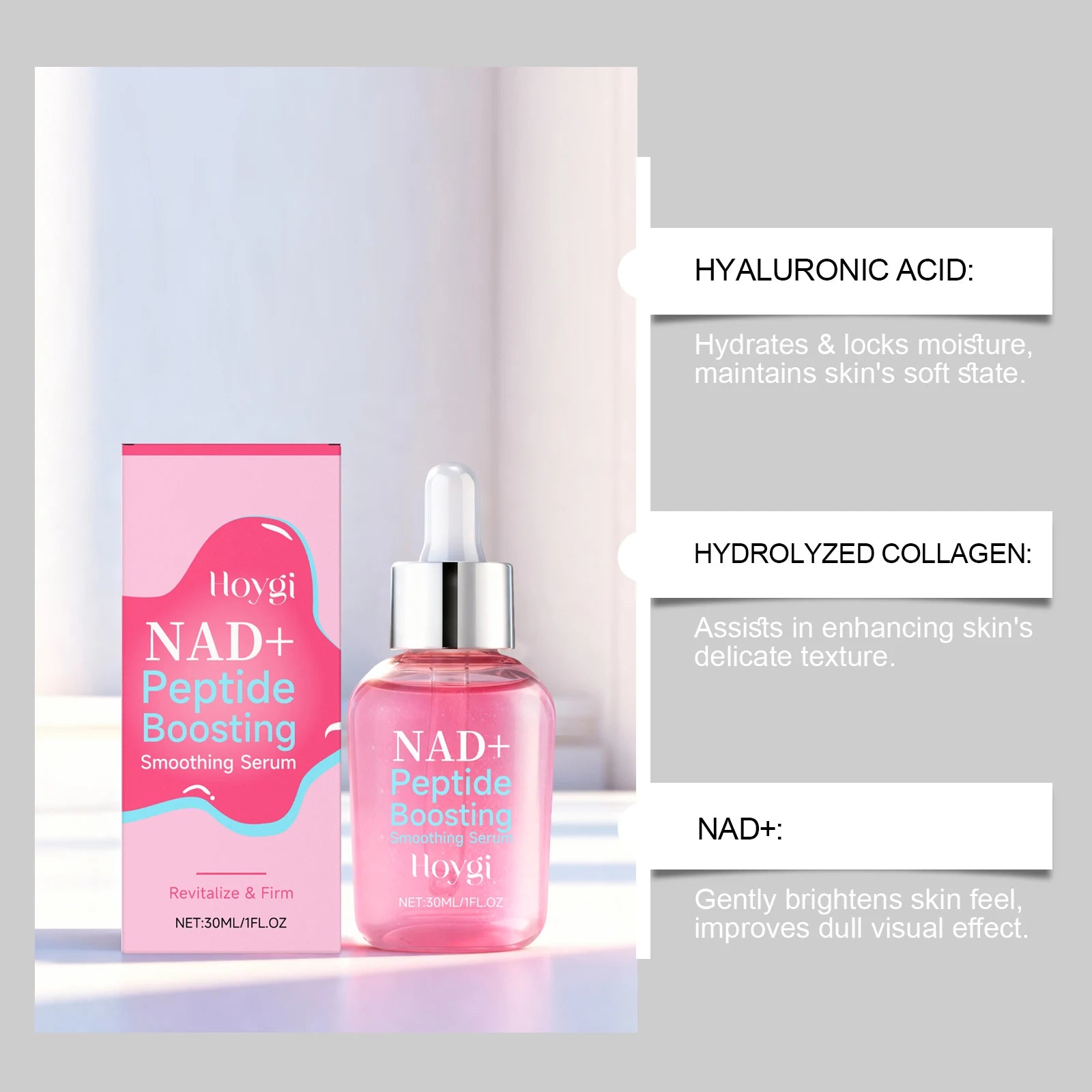 Hoygi NAD+ Peptide Face Serum – Anti-Aging & Hydrating Anti-Aging Face Serum Zpaxo