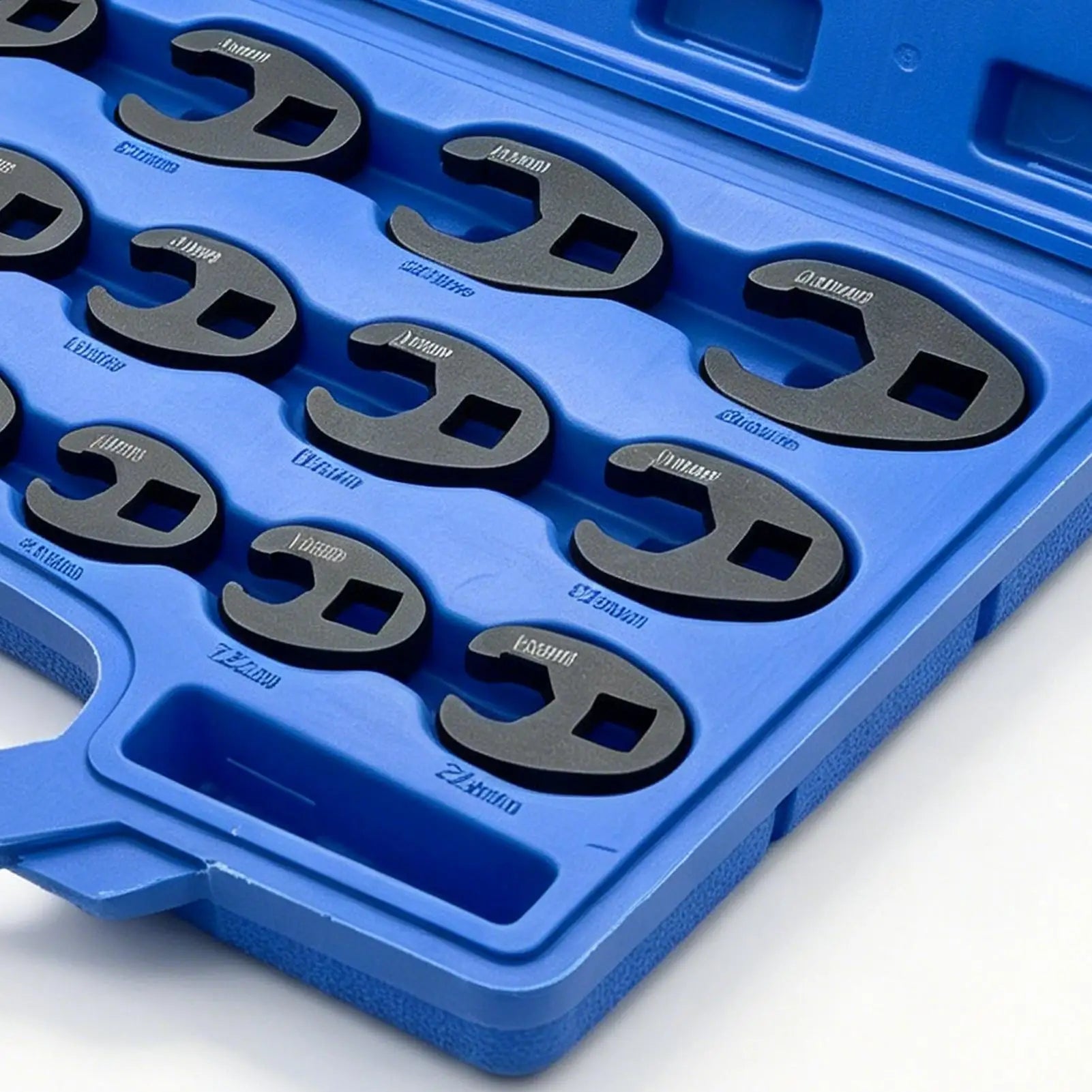 15-Pc Crowfoot Wrench Set 8–32mm | Flare Nut & Ratchet Tool Kit Crowfoot Wrench Set Zpaxo