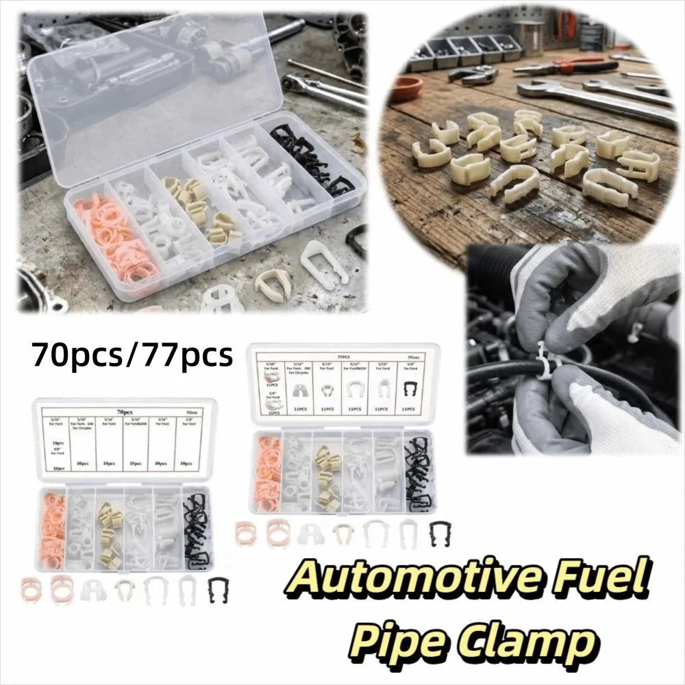 Plastic Fuel Line Retainer Clip Kit Plastic Clip Reusable Design Fuel Line Retainer Clip Assortment Nylon Material Zpaxo