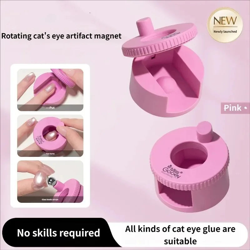 Rotating Cat Eye Magnet Nail Art Automatic Glass Bead Spinner