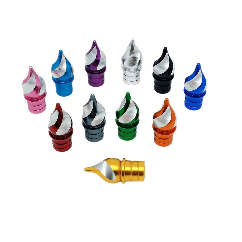 4-Pack CNC Aluminum Tire Valve Stem Caps – Cars Trucks & Bikes