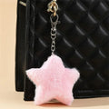 Lovely Furry Star Doll Plush Pendant Pompom Five-pointed Pentagram Zpaxo Pink