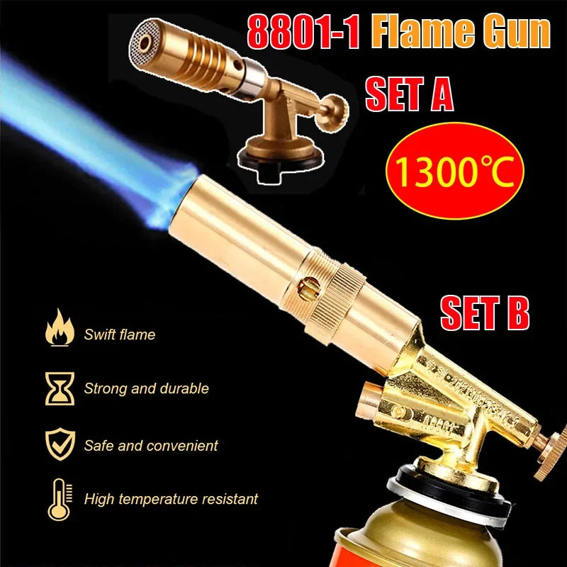 Welding Torch Gas Burner Flame Gun Temperature Brass Copper Brazing
