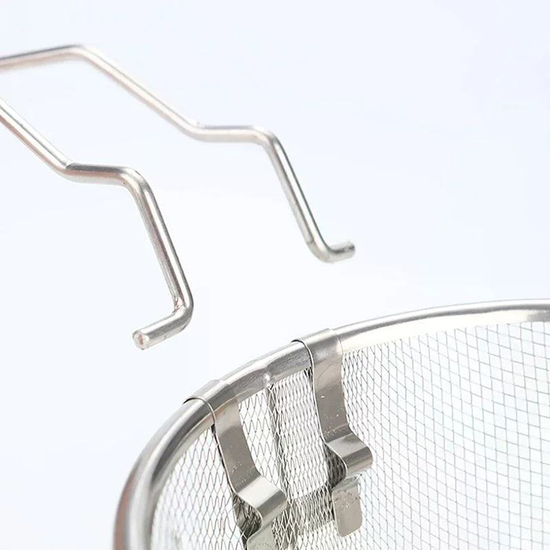 Stainless Steel Deep Fry Basket Kitchen Round Fryer Wire Mesh Handle Zpaxo