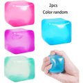 Stress Cube Squishy Fidget Toy – Gel Sensory Calming Cube Sensory Fidget Toy Zpaxo 2Pcs - Random color