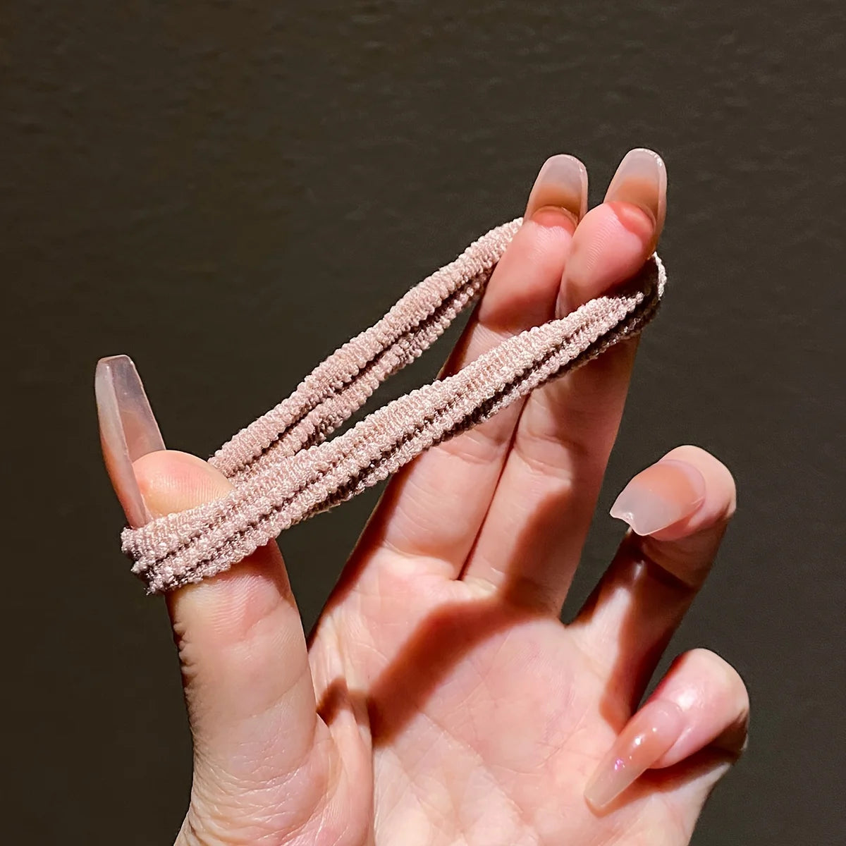 Mixed Simple Elastic Hair Ties Soft Thin Ponytail Holder Accessories