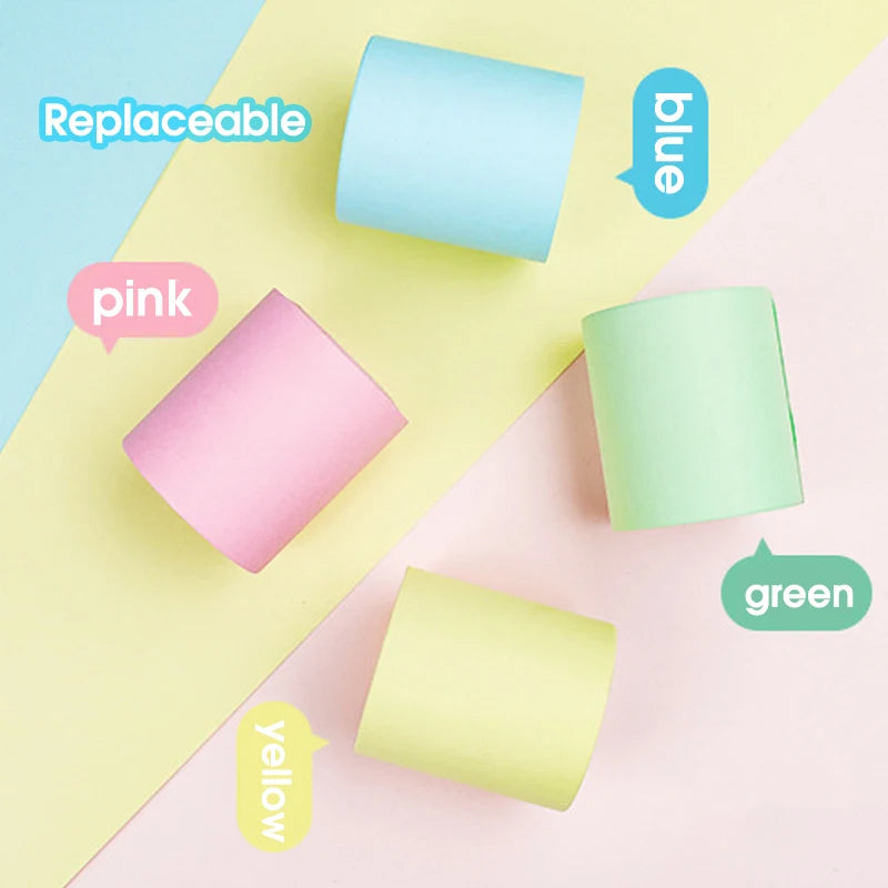 Creative Tape-Style Sticky Notes Tearable Replaceable Paper Core 8m Durable Strong Viscosity for Office And School Supplies Zpaxo
