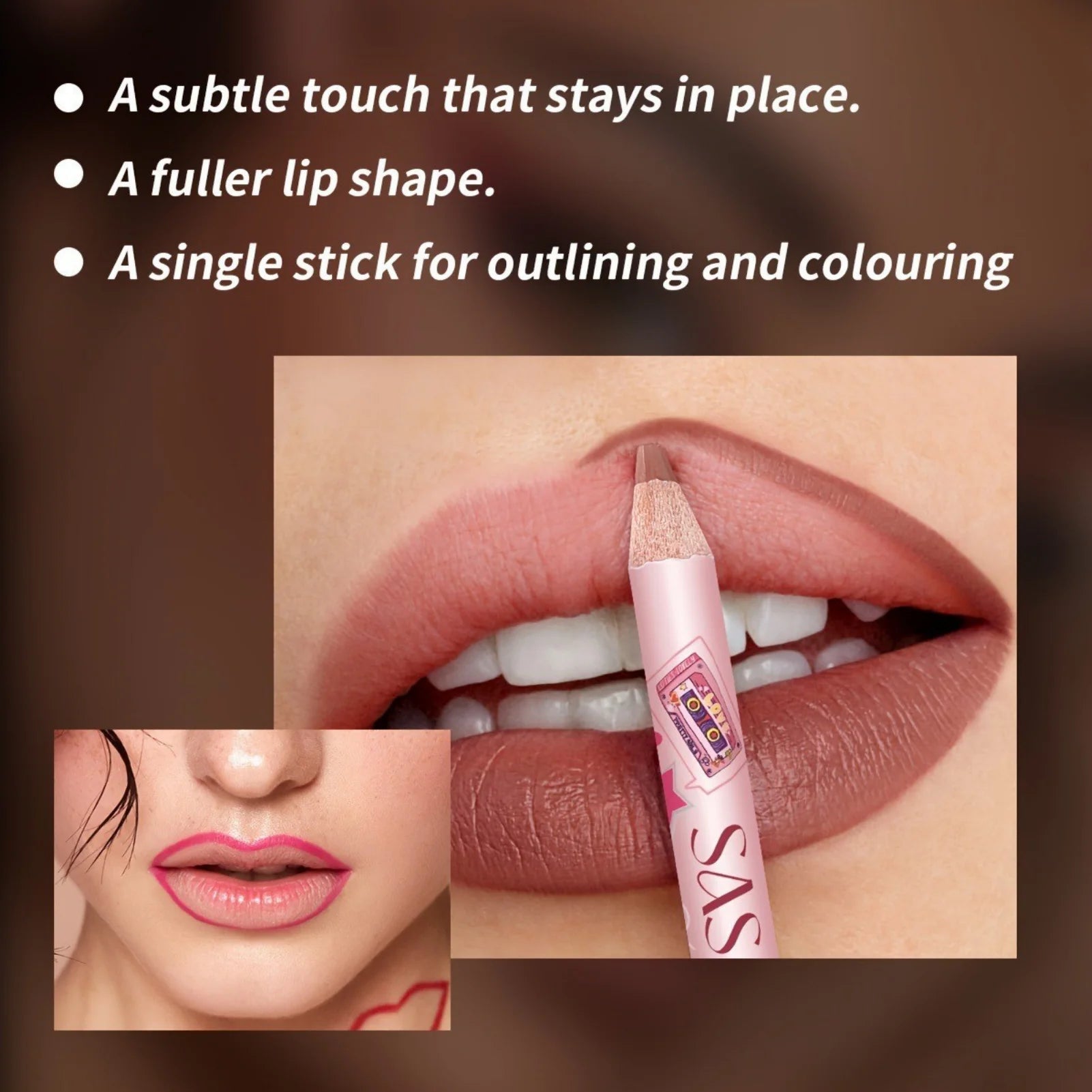 Matte Lipliner Waterproof Moisturizing Long-lasting Non-stick