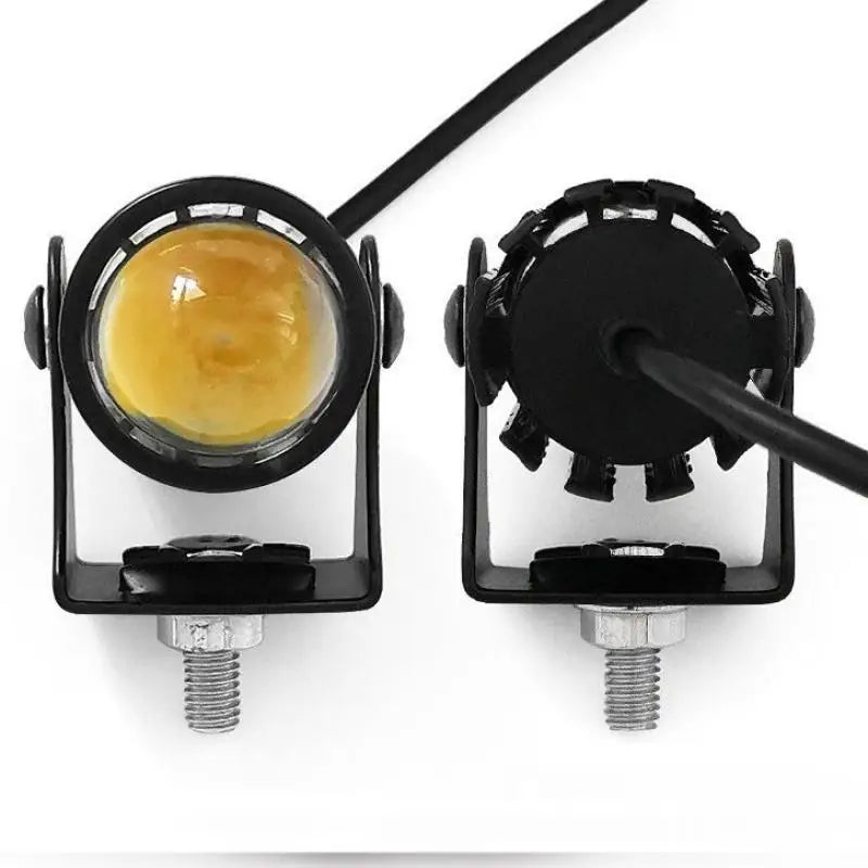 Dual Color LED Motorcycle Spotlights – 12V Mini Driving Lights