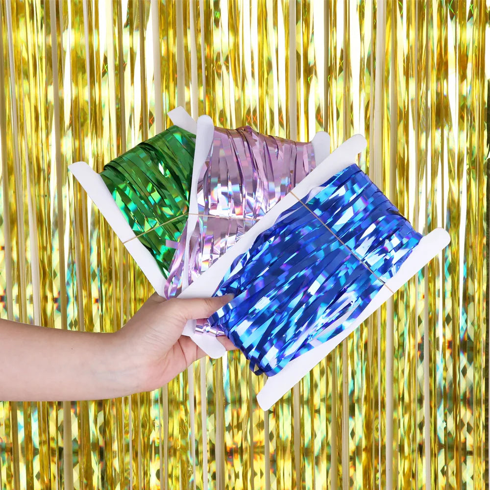 2M Gorgeous Party Backdrop Glitter Tinsel Fringe Foil Curtain