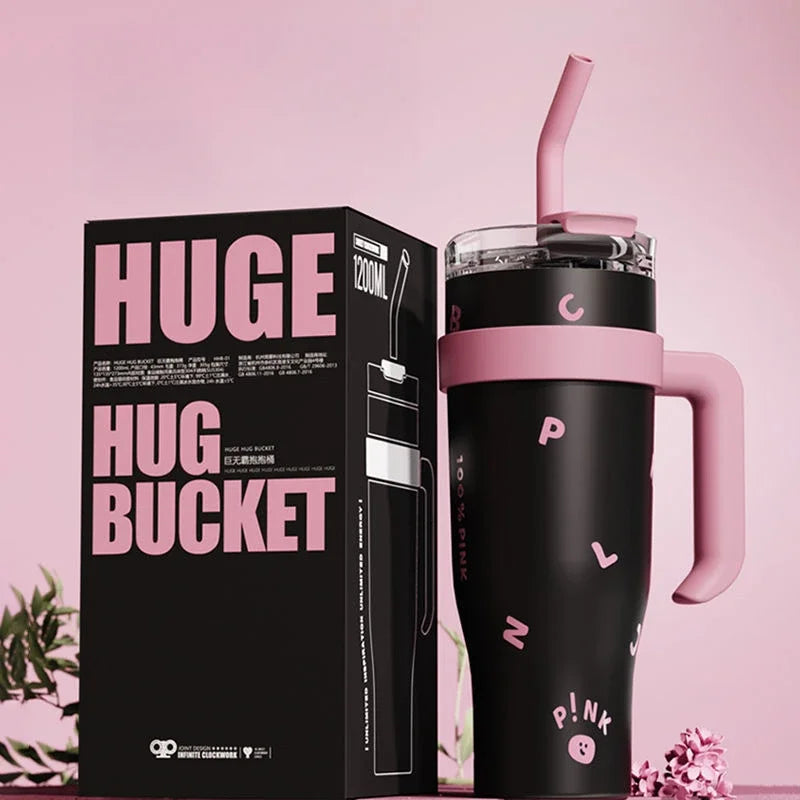 Tumbler Handle Straw Lid Vacuum Insulated Water Bottle Cover Silicone