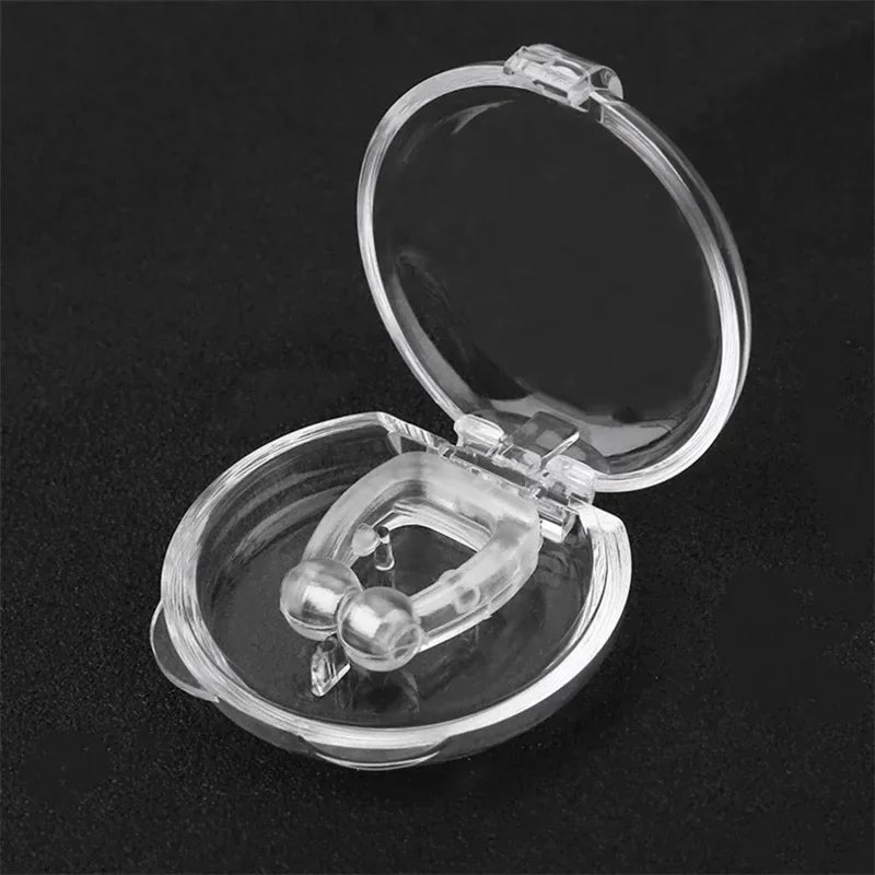 Silicone Magnetic Nose Clip – Anti-Snore Sleep Aid with Case