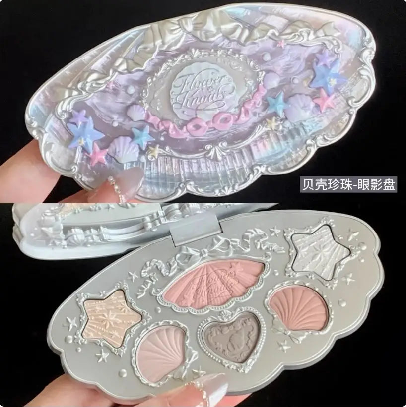 Flower Knows Eyeshadow Shells Pearl Jewel Collection 6-Color Makeup Zpaxo