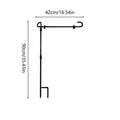 Garden Flag Holder Heavy Duty Metal Stand Windproof Clips Outdoor