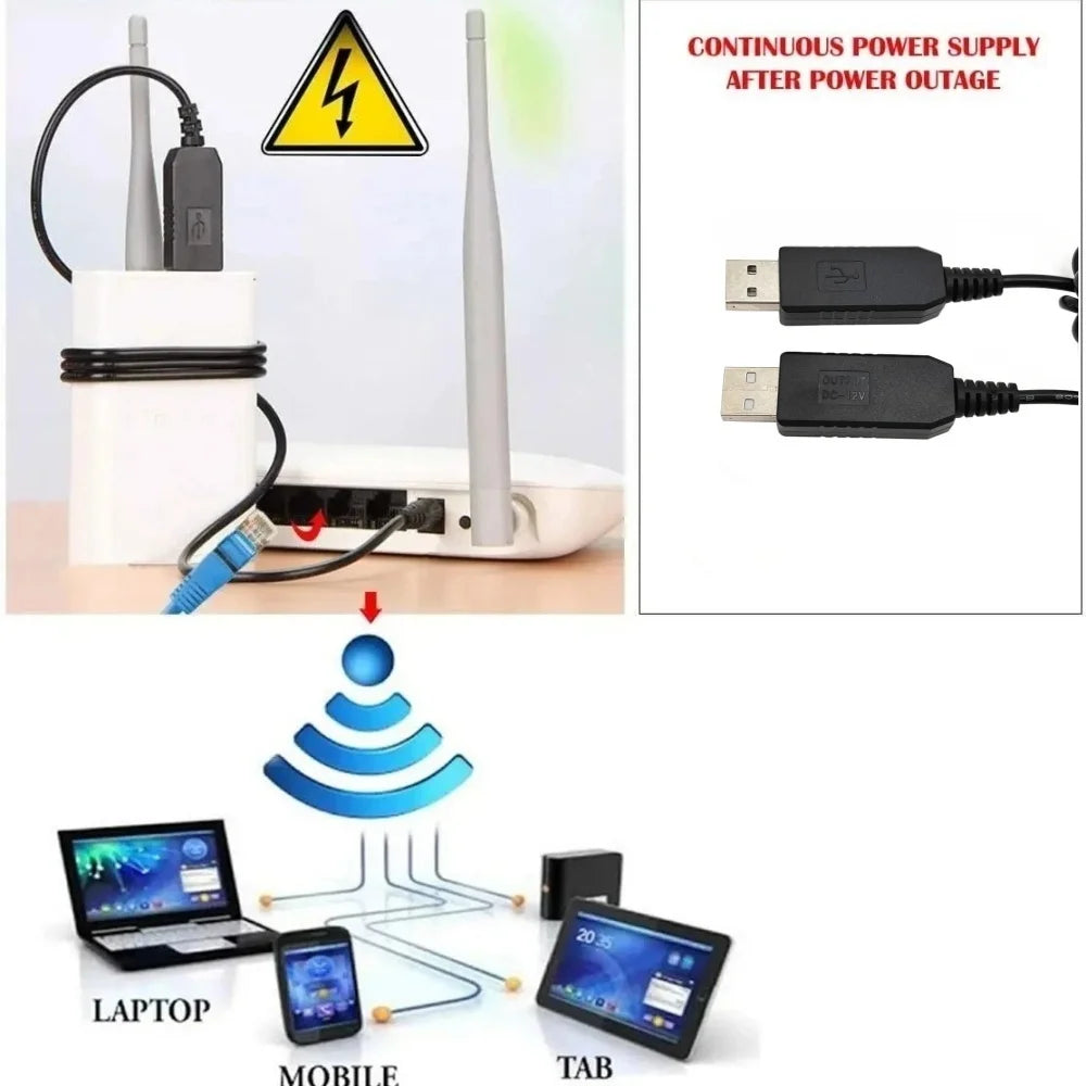 USB power boost line DC 5V to DC 9V / 12V Step UP Module USB Converter Adapter Cable 2.1x5.5mm Plug Zpaxo