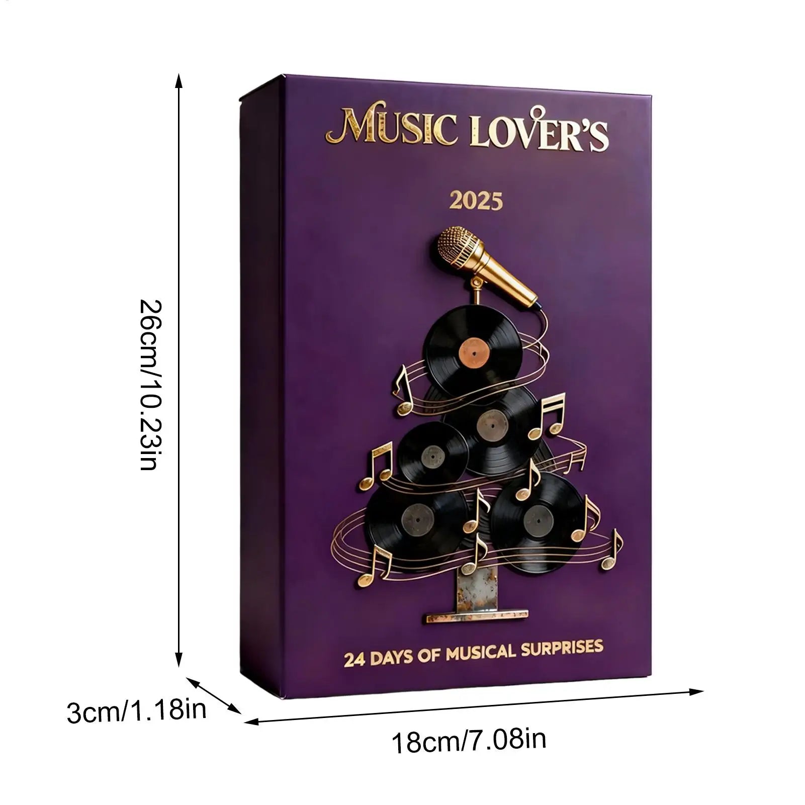 Christmas Music Lover Advent Calendar 24 Days 2D Acrylic Musical