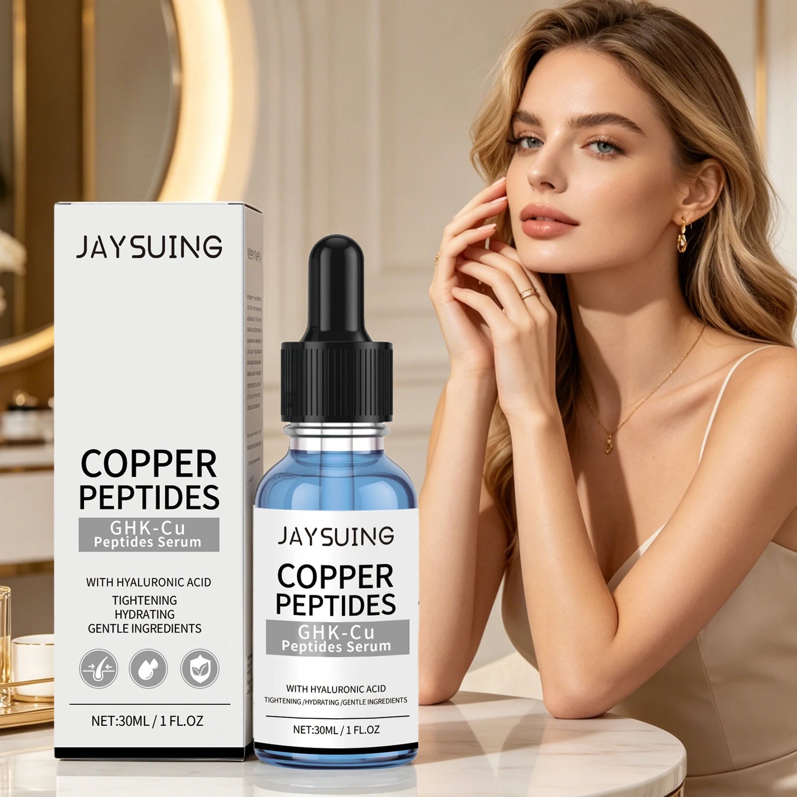 Copper Peptide & Hyaluronic Acid Face Serum – Anti-Aging Face Serum Zpaxo