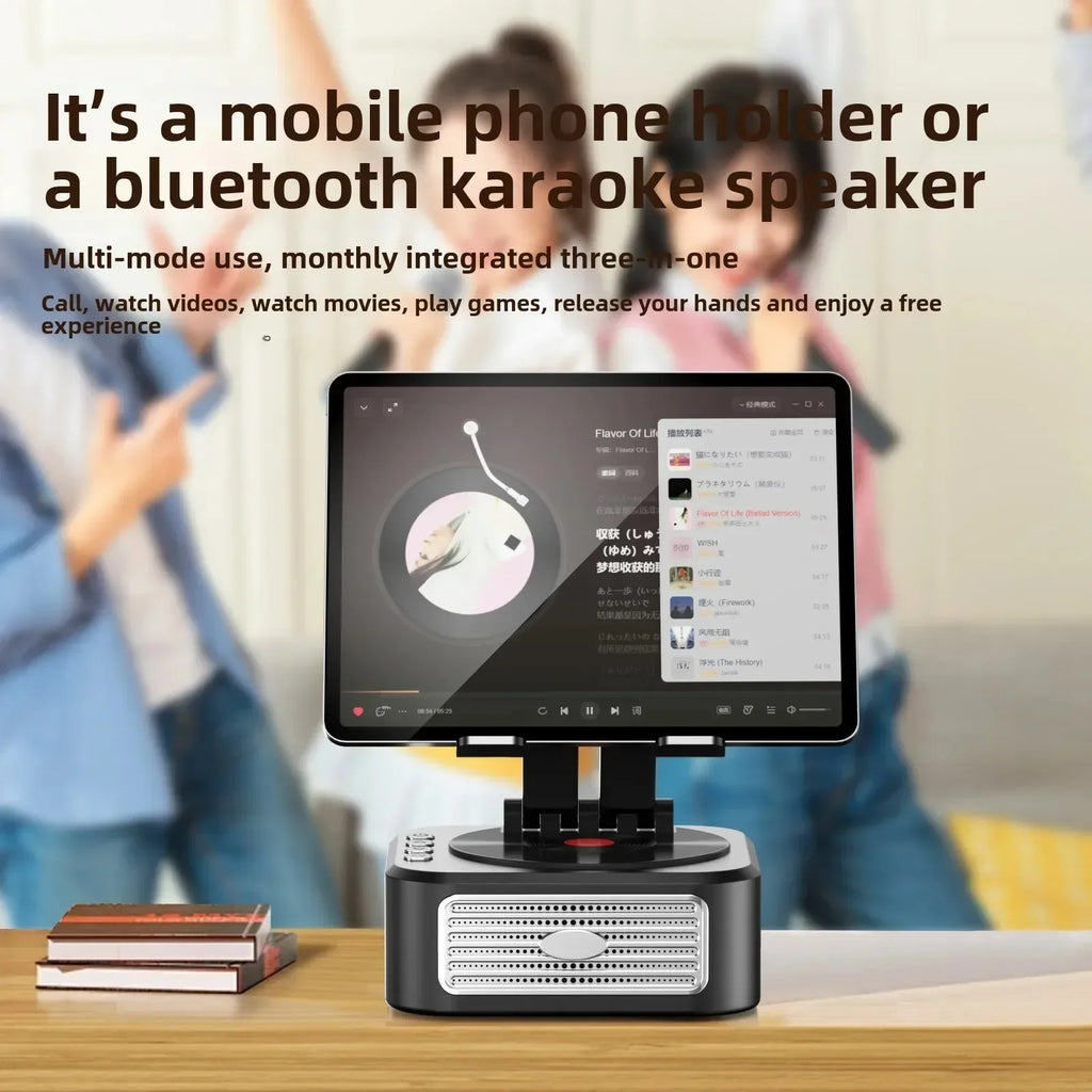 3-in-1 Bluetooth 5 3 Speaker Tablet Holder Foldable Wireless Support