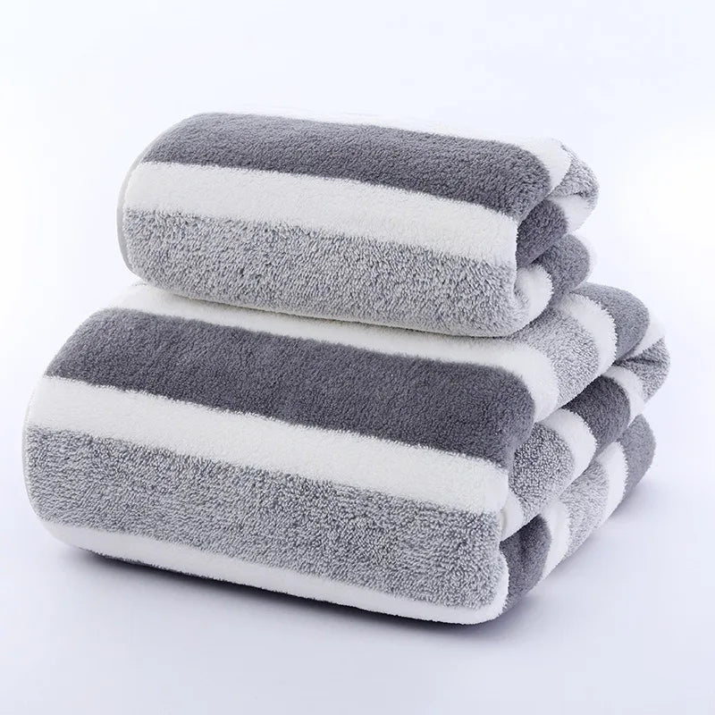 Bath Towel Set - 70x140cm Bath Towel Hand Towel/Washcloths, Ultra Soft Microfiber, Super Absorbent Quick Dry Zpaxo Grey 70x140cm