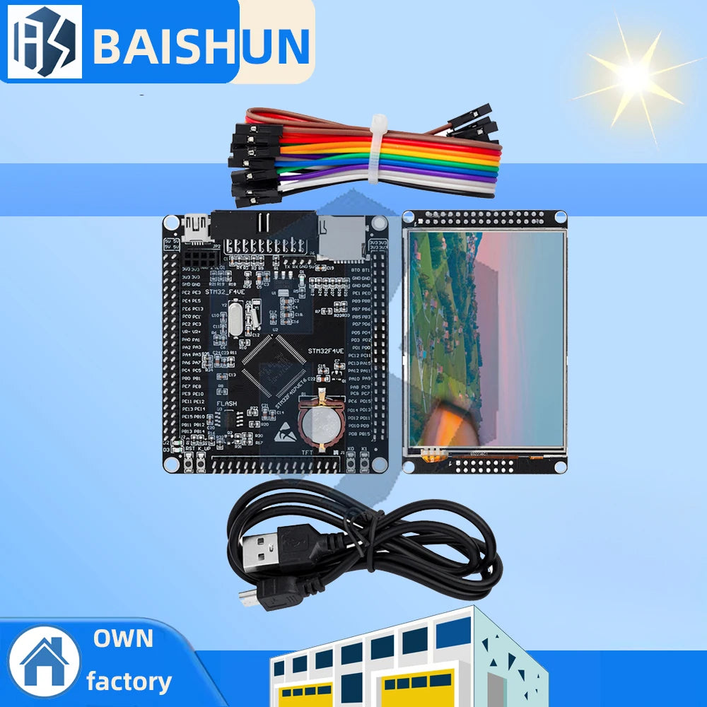 1PC 3.2" ILI9341 TFT LCD Resistive Touch Screen Module Black for STM32F407VET6 Development Board Zpaxo