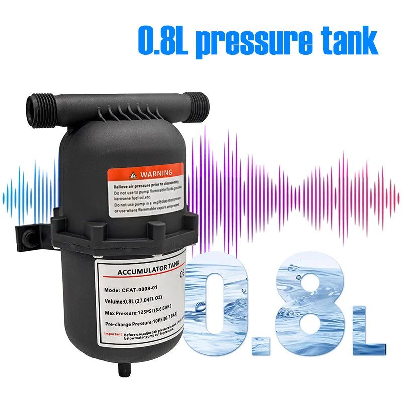 Micro Diaphragm Water Pump 0.8L Tank – RV, Yacht & Marine