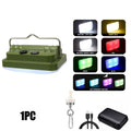 RGB LED Camping Lantern – 7-Mode Rechargeable Tent Light Camping Lantern Zpaxo Green Set A