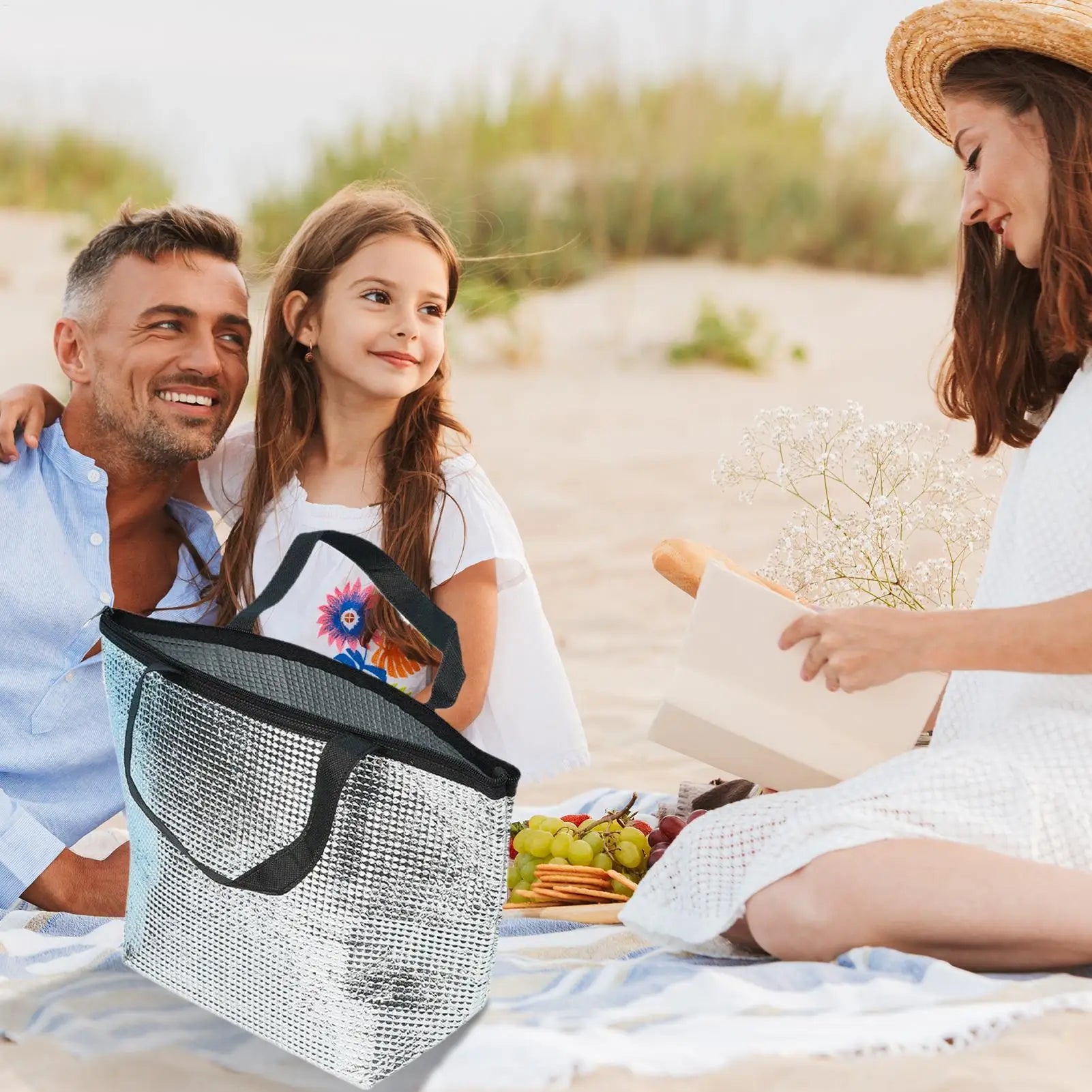 Insulated Food Bag Thermal Lunch Waterproof Aluminum Foil Pouch Beach