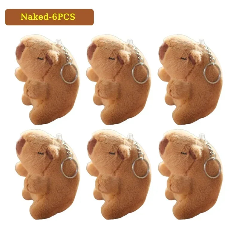 1- Water Dolphin Cotton Red Lovely Cute Creative Capybara Pendant Zpaxo Naked 6PCS