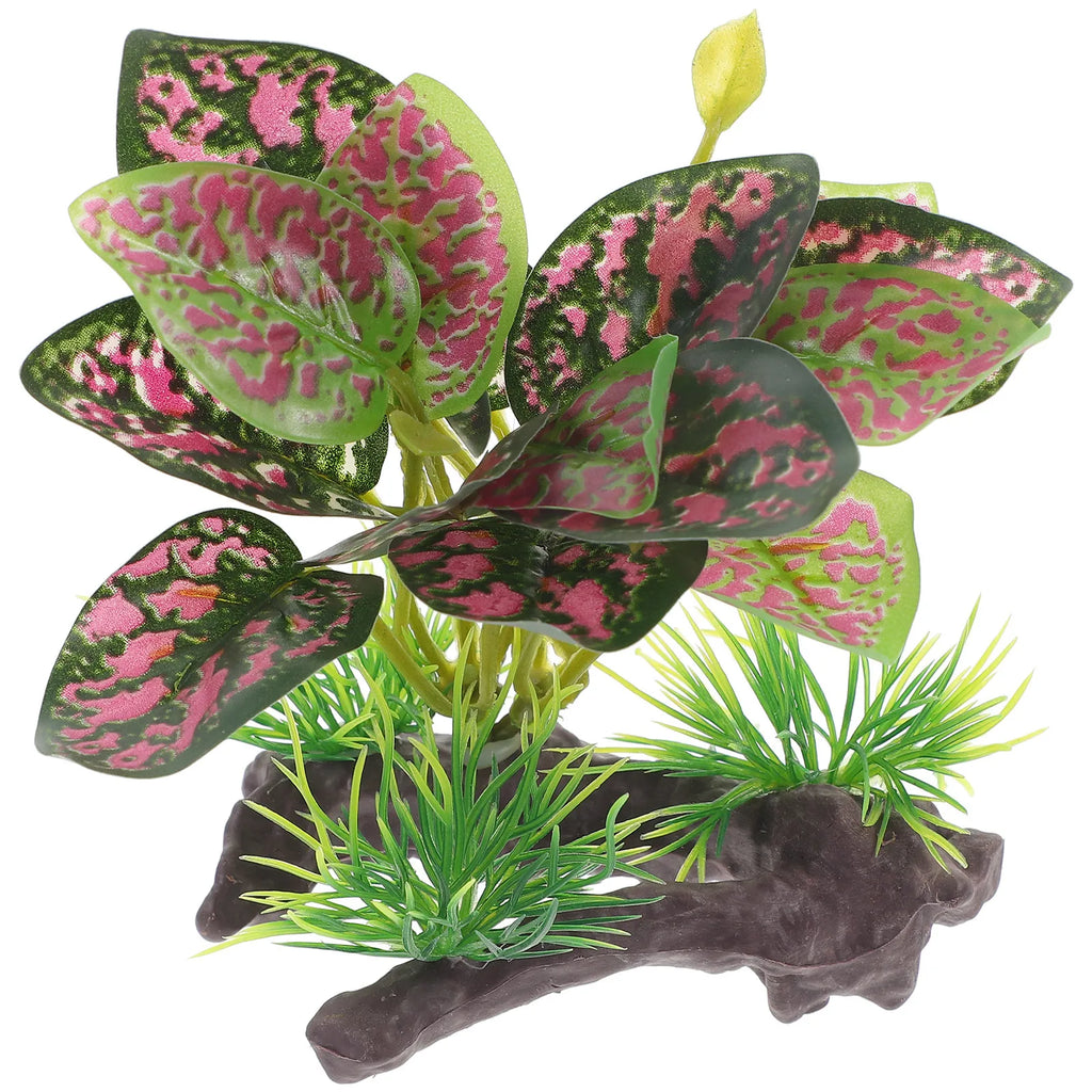 Realistic Lifelike Artificial Reptile Plant Decor Terrarium Aquarium