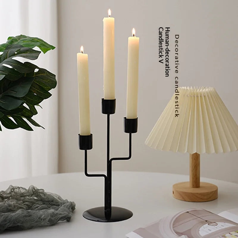2026 New European Style Candlelight Dinner Decoration, Home Dining Table Decoration, Living Room Iron Decoration, Candle Holder Zpaxo