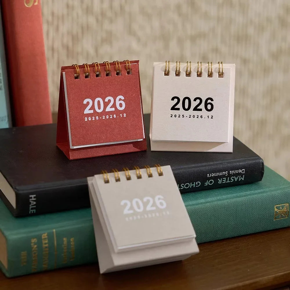 2026 Mini Desktop Calendar – Creative Desk Planner & Decor