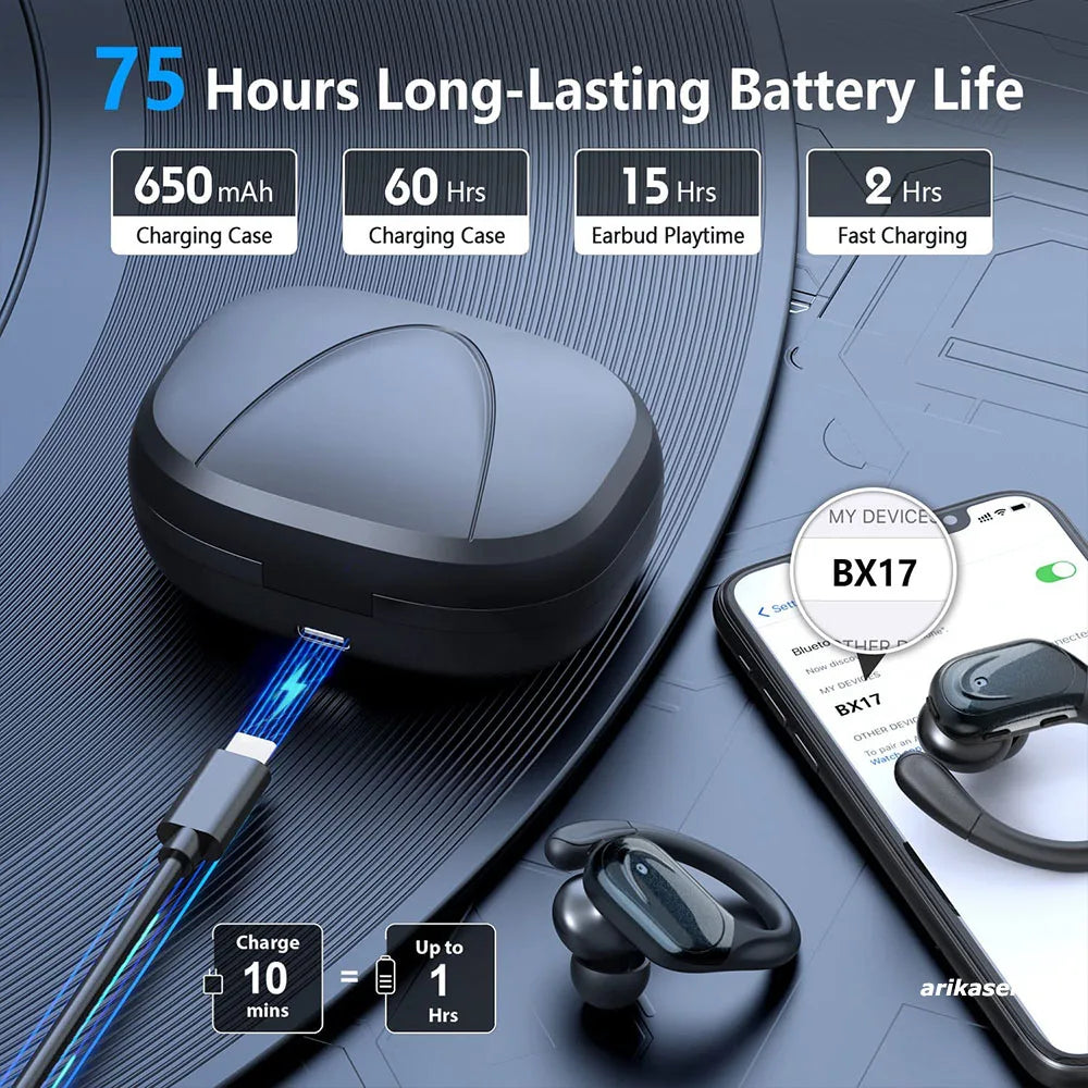 Ear Buds Wireless Earbuds Bluetooth 5 3 Headphones 75hrs Playtime