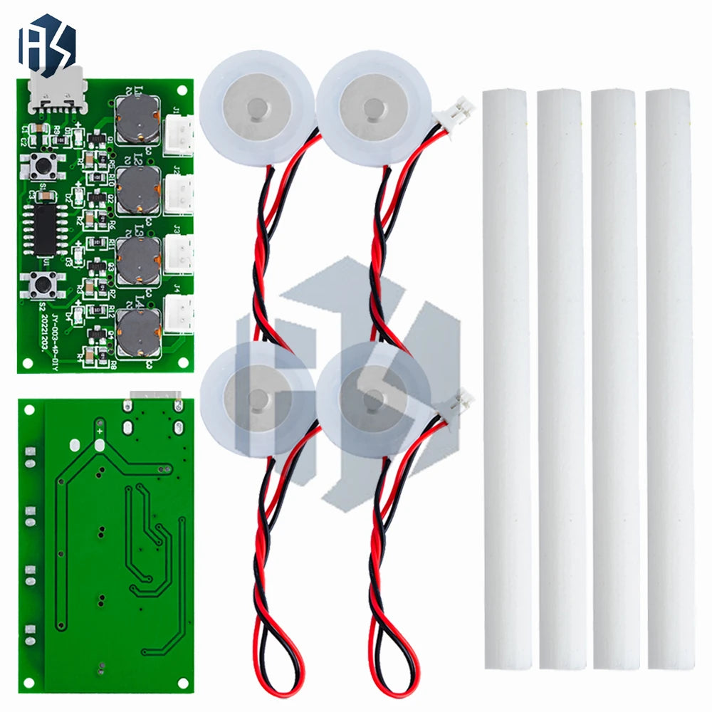 Four-spray Humidifier Module 4-Way Ultrasonic Atomizer Driver DIY Zpaxo