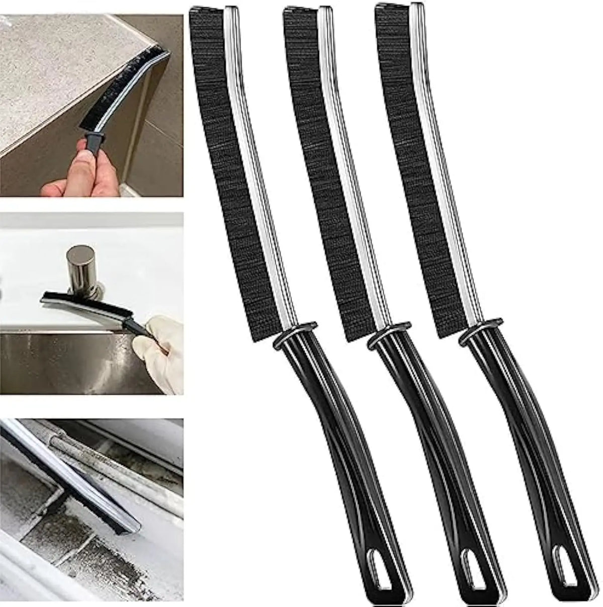 Crevice Cleaning Brush Window Bedroom Floor Line Cleaning Brush Kitchen Tile Dead End Bristle Cleaning Brush Household Supplies Zpaxo 3PCS 1